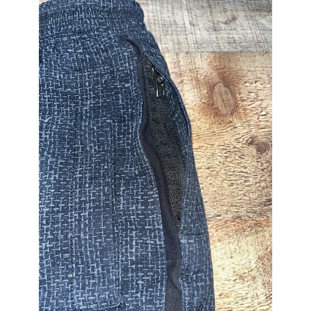 Men's Lululemon THE Short Lined Geometric Pattern Navy Short(2770)